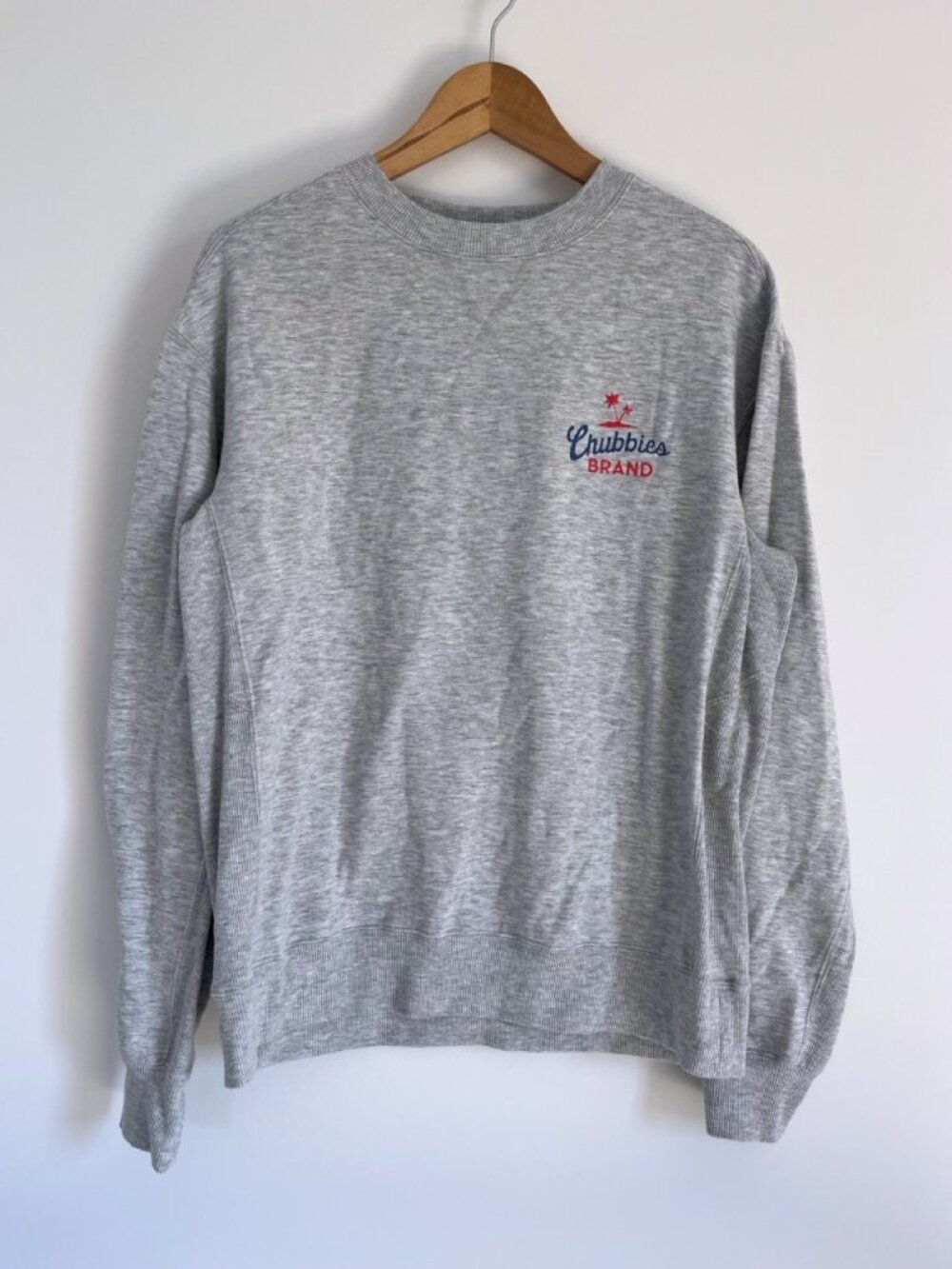 Chubbies Mens Small Gray Sweatshirt Friday At Five Flamingo Float Crewneck